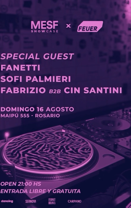 Flyer MESF Showcase × Feuer